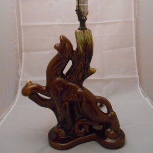 Vintage (1960's) Royal Haeger Puma Lamp, Mid-Century Modern, Brown, Works!